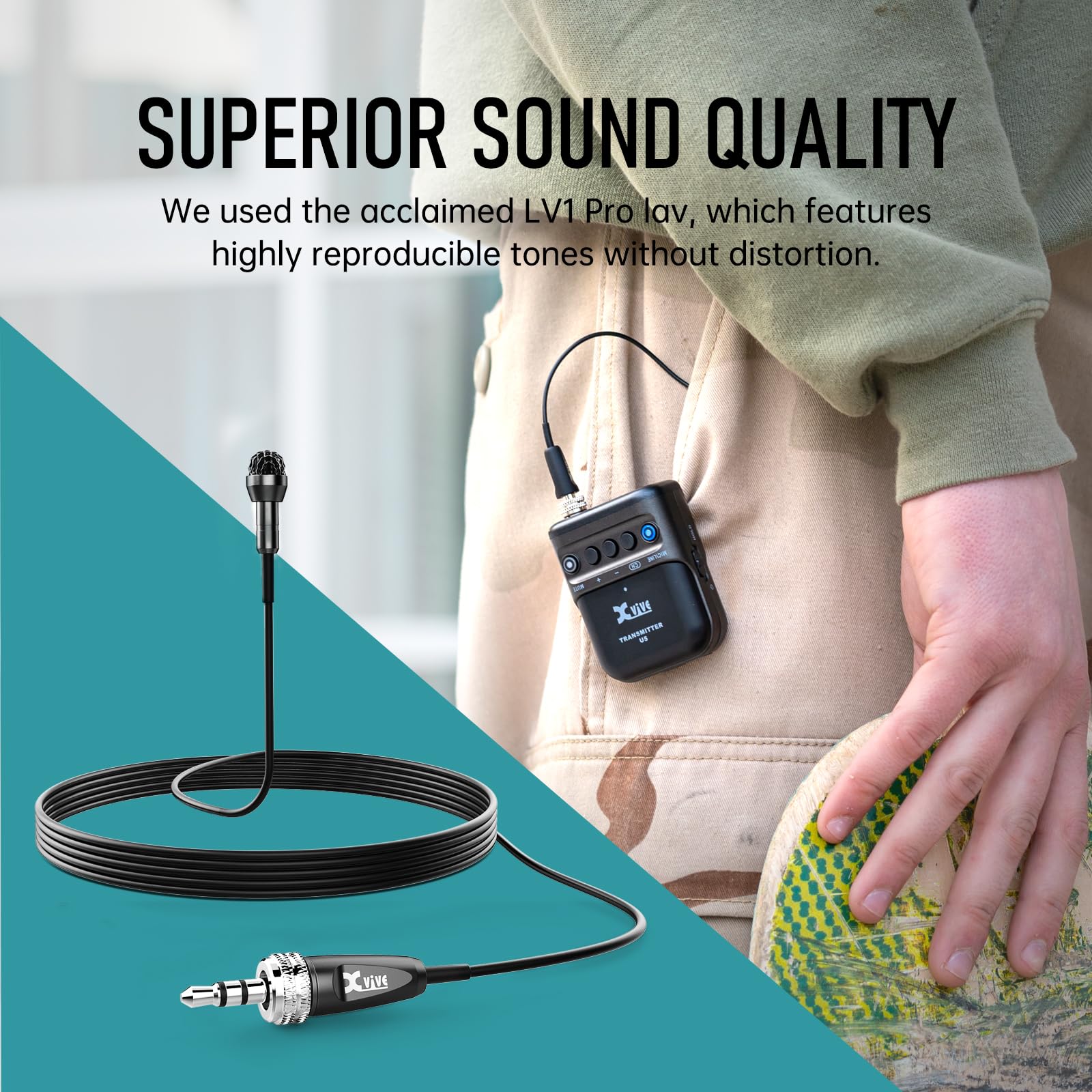 Amazon.com: Xvive U5T2 Wireless Lavalier Microphone System for